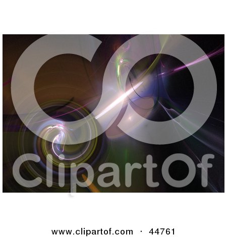 Royalty-Free (RF) Clipart Illustration of a Spiraling And Burst Fractal Background by oboy