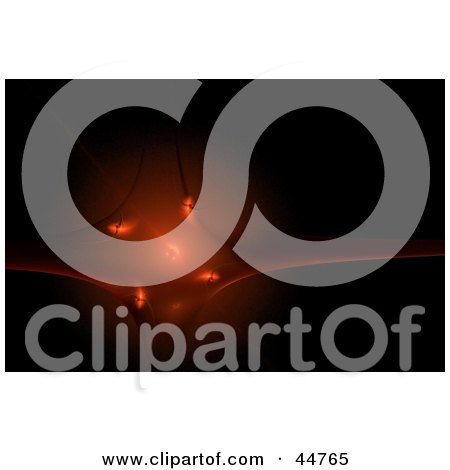 Royalty-Free (RF) Clipart Illustration of a Glowing Orange UFO Fractal by oboy
