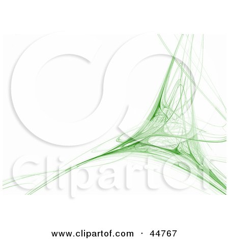 Royalty-Free (RF) Clipart Illustration of a Green Fractal Formation by oboy