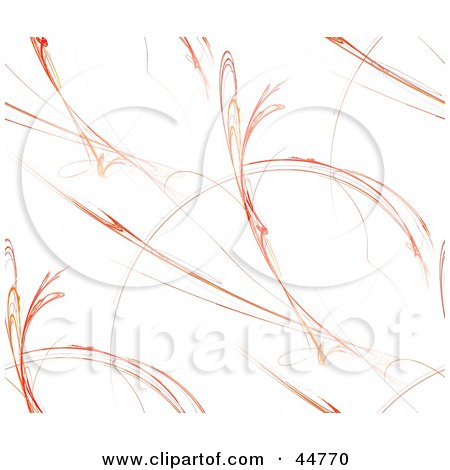 Royalty-Free (RF) Clipart Illustration of a Red And Orange Swoosh Fractal Background by oboy
