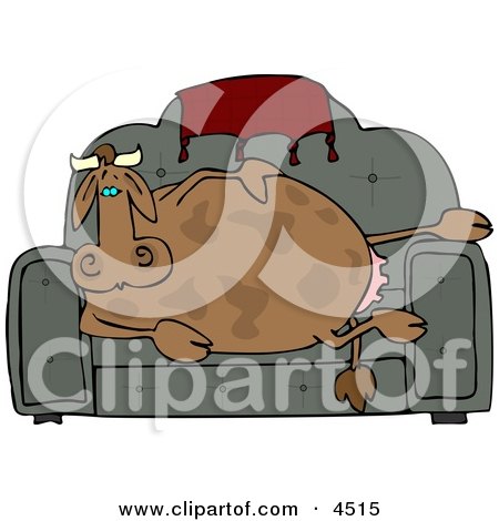 Couch Potato Cow Clipart by djart
