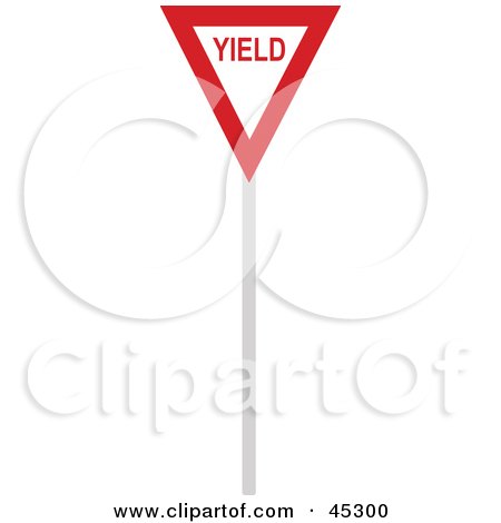 Red And White Yield Sign Posters Art Prints By Interior Wall