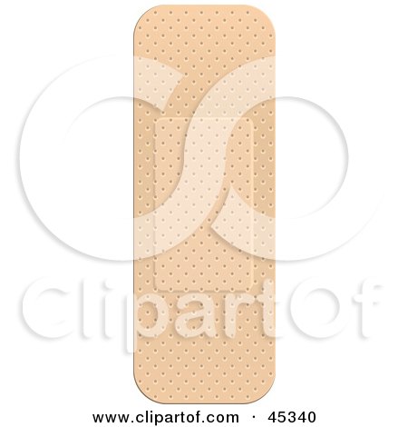 Royalty-free (RF) Clipart Illustration of a Single Bandage Strip by Oligo
