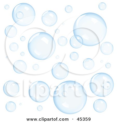 Royalty Free Rf Clipart Illustration Of A Background Of Transparent Blue Floating Bubbles By Oligo 45359