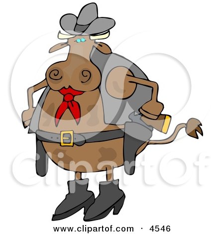 Cowboy Cow Clipart by djart