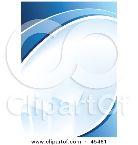 Royalty-Free (RF) Clipart Illustration of a Blue Background With A Rising Bar Graph by TA Images