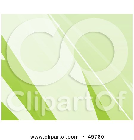 Royalty-free (RF) Clipart Illustration of a Background Of Gradient Green And White Lines Spanning Diagonally by Kheng Guan Toh