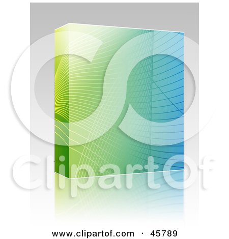 Royalty-free (RF) Clipart Illustration of a Software Or Product Box With Waves On A Colorful Gradient by Kheng Guan Toh
