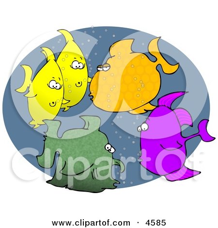 School of Tropical Fish Clipart by djart