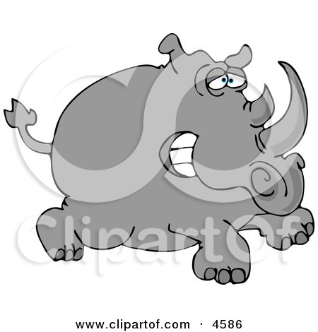 Two-horned Rhino Clipart by djart