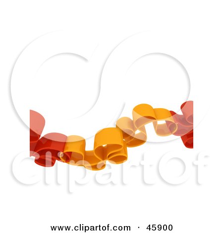 Royalty-Free (RF) Clipart Illustration of a Red And Orange Curly Wave by chrisroll