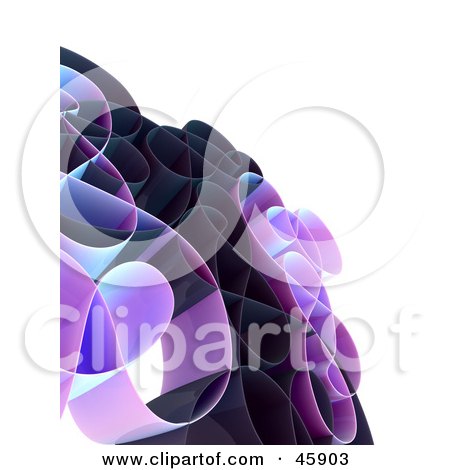 Royalty-Free (RF) Clipart Illustration of a Tangled Purple Network Wave by chrisroll