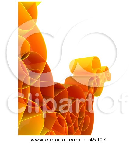 Royalty-Free (RF) Clipart Illustration of a Red And Orange Curly Network Wave by chrisroll