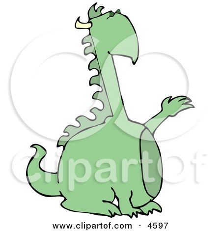 Reptilian Dragon with Horns Clipart by djart