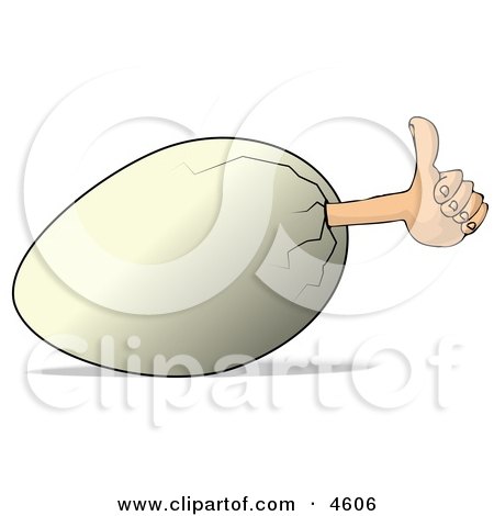 Concept of Thumbs Up Egg Clipart by djart