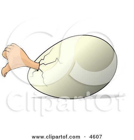 Concept of Thumbs Down Egg Clipart by djart