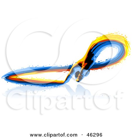 Royalty-Free (RF) Clipart Illustration of a Creative Hand Painting Colors With Its Finger by Tonis Pan