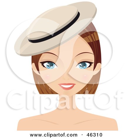 Royalty-Free (RF) Clipart Illustration of a Pretty Dirty Blond Woman Wearing A Cap by Melisende Vector