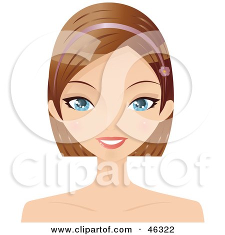 Royalty-Free (RF) Clipart Illustration of a Short Haired Woman Wearing A Head Band by Melisende Vector
