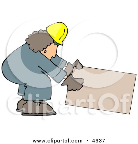 Female Construction Worker Clipart by djart