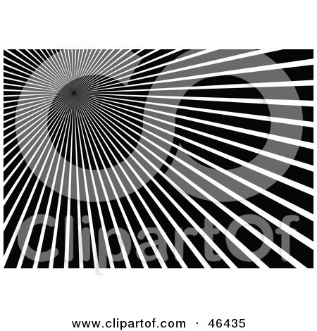 Royalty-Free (RF) Clipart Illustration of a Black And White Optical Illusion Ray Background by dero