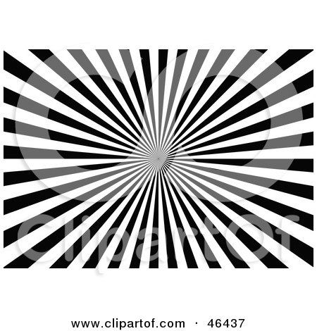 Royalty-Free (RF) Clipart Illustration of a Black And White Optical Illusion Tunnel Background by dero