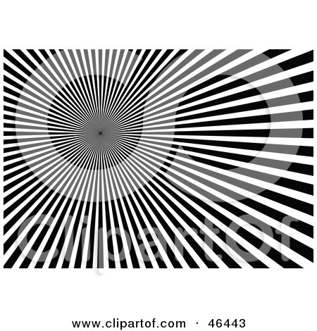 Royalty-Free (RF) Clipart Illustration of a Black And White Optical Illusion vortex Background by dero