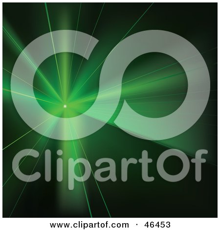 Royalty-Free (RF) Clipart Illustration of Green Shining Disco Stage Lights by dero