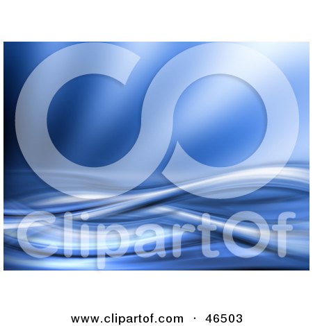Royalty-Free (RF) Clipart Illustration of an Entwined Blue Wave Background by KJ Pargeter