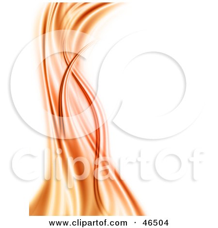 Royalty-Free (RF) Clipart Illustration of a Vertical Orange Wave On White by KJ Pargeter