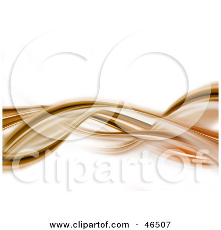 Royalty-Free (RF) Clipart Illustration of a Horizontal Brown And Orange Wave On White by KJ Pargeter