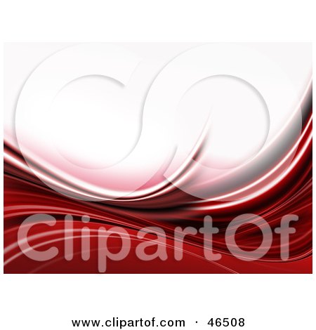 Royalty-Free (RF) Clipart Illustration of a Dark Red Wave On A White Background by KJ Pargeter