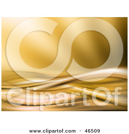 Royalty-Free (RF) Clipart Illustration of a Golden Wave Background by KJ Pargeter