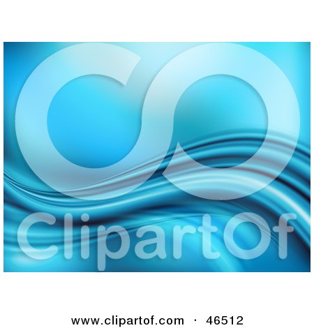 Royalty-Free (RF) Clipart Illustration of a Blue Wave Flowing Background by KJ Pargeter