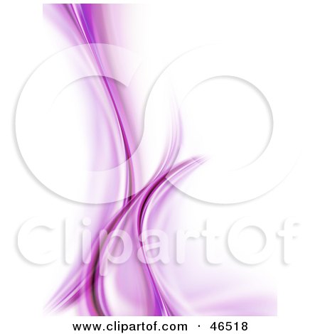 Royalty-Free (RF) Clipart Illustration of a Vertical Flowing Purple Wave On White by KJ Pargeter