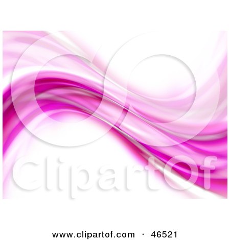 Royalty-Free (RF) Clipart Illustration of a Pink Swoosh Wave On White by KJ Pargeter