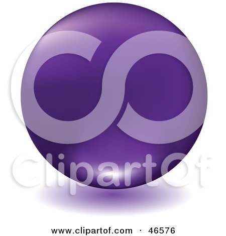 Royalty-Free (RF) Clipart Illustration of a Matte Purple Floating Sphere With A Shadow On White by KJ Pargeter