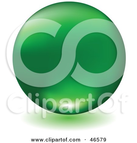 Royalty-Free (RF) Clipart Illustration of a Matte Green Floating Sphere With A Shadow On White by KJ Pargeter