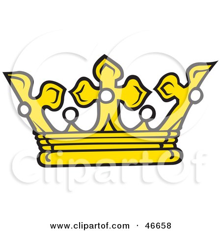 Clipart Illustration of a King's Crown With Crosses And Pearls by dero
