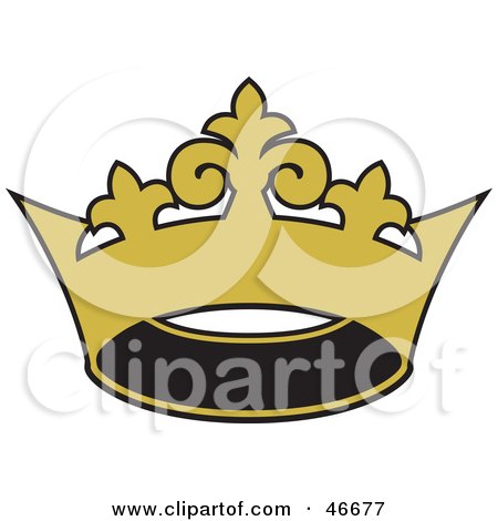 Clipart Illustration of a Golden King's Crown Band by dero