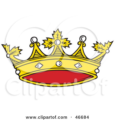 Clipart Illustration of a Golden King's Crown Adorned With Diamonds by dero