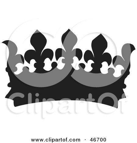 Clipart Illustration of a Black Herald Crown by dero