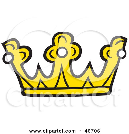 Clipart Illustration of a King's Crown With Pearls by dero