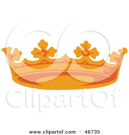 Clipart Illustration of an Orange King's Crown by dero