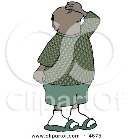 Male Tourist Looking Up at Something Clipart by djart