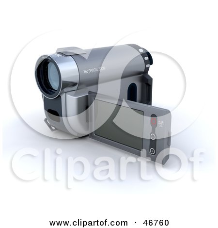 Royalty-Free (RF) Clipart Illustration of 3d Home Video Camera by KJ Pargeter