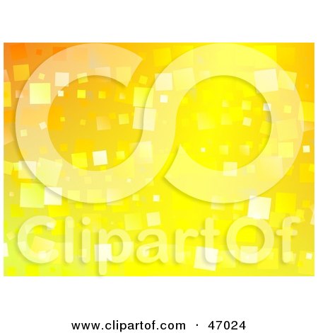Clipart Illustration of a Bright Yellow Square Background by Prawny