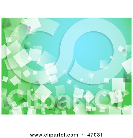 Clipart Illustration of a Gradient Green And Blue Square Background by Prawny