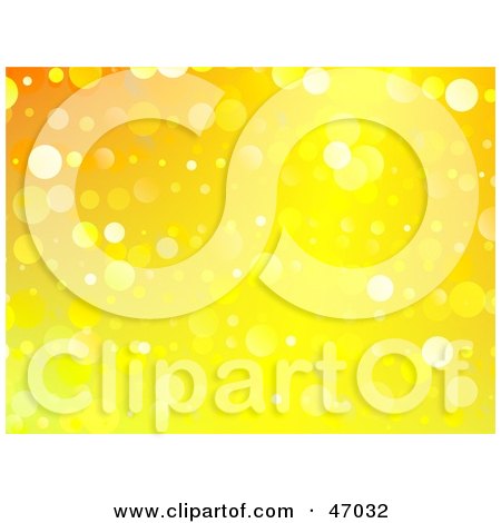 Clipart Illustration of a Sparkly Yellow Background With Circles by Prawny