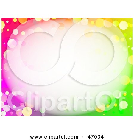 Clipart Illustration of a Blank White Oval Bordered In Colorful Sparkles by Prawny